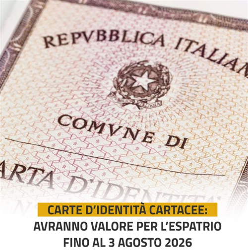Carte d'identità cartacee: dal 3 agosto 2026 non avranno più valore per l’espatrio.