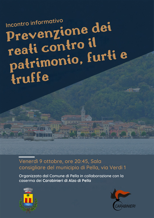 Prevenzione dei reati contro il patrimonio, furti e truffe